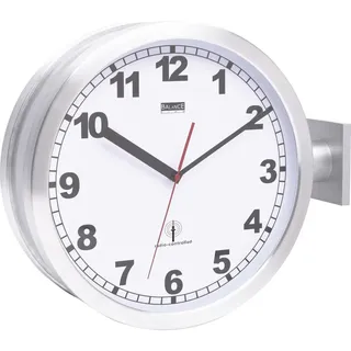 EUROTIME Funk Wanduhr 40,00 cm ET-51764-47 grau/silber/weiß
