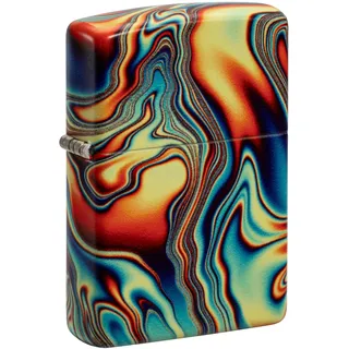 Zippo Sturmfeuerzeug - Colorful Swirl, 540° Glow-in-The-Dark - Nachfüllbar - Wiederverwendbar - Windfestes Design - Geschenkbox - Made in USA