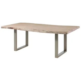 MASSIVMOEBEL24.DE Baumtisch Akazie 170x110x78 Natural Stone lackiert FREEFORM #127 - Beige