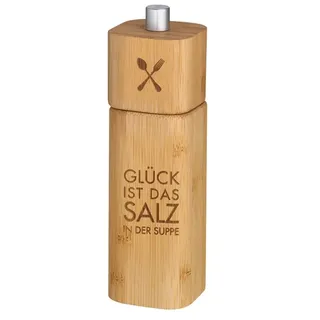 räder Glück ist das Salz in der Suppe Salzmühle 15 cm Braun unbefüllt