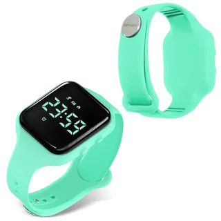 Kinder Digitaluhr Fitness Tracker Uhr Ohne App/Bluetooth, wasserdichte LED Schrittzähler Armbanduhr mit Schrittzähler/Kalorienzähler/Distanzzähler/Wecker für Kinder Teenager Jungen Mädchen