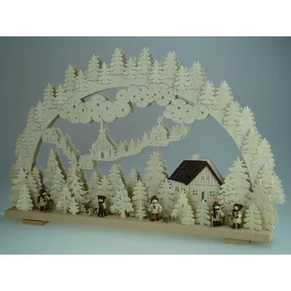 Schwibbogen mit Winterfiguren Größe =70x44cm NEU Erzgebirge Lichterbogen