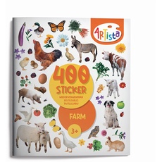 Artista 9315131 Stickerbuch Bauernhof, 400 naturgetreue Sticker, wiederverwendbar, für Erwachsene und Kinder ab 3 Jahren