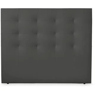DUÉRMETE ONLINE 170 x 120 cm, 160 cm, Kopfteil Paris, gepolstert, aus hochwertigem Kunstleder, Maße 115 x 120 cm (für 105 cm breite Betten), Holz, Grau