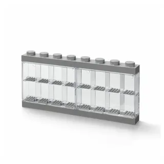 LEGO Minifiguren-Schaukasten für 16 minifiguren, grau