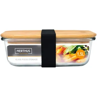 NERTHUS Frischhaltedose Glas Klar 1500 ml