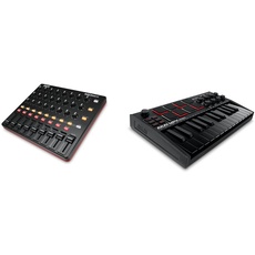 AKAI Professional Midimix - MIDI Mixer & DAW Controller & MPK Mini MK3 Black – 25-Tasten USB MIDI Keyboard Controller, 8 hintergrundbeleuchtete Drum Pads, 8 Regler, Musikproduktion-Software
