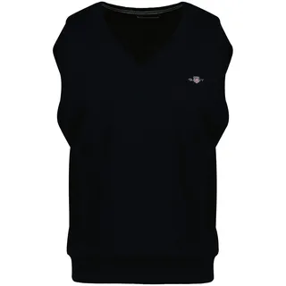 Sweater GANT "Strickpullover CLASSIC COTTON VEST", Herren, Gr. 3XL, blau, Obermaterial: 100% Baumwolle CO., Sweatshirts Sweater