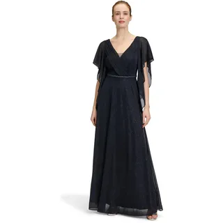 Vera Mont Damen Abendkleid im Glitzer-Look 40, Dunkelblau/Grau