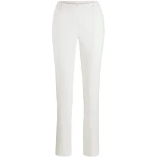 Schlupfhose GOLDNER "Baumwollhose mit Dehnbund", Damen, Gr. 38, N-Gr, weiß (cremeweiß), Obermaterial: 98% Baumwolle CO. 2% Elasthan EL., Casual, Hosen Schlupfhose, keine/nicht relevant