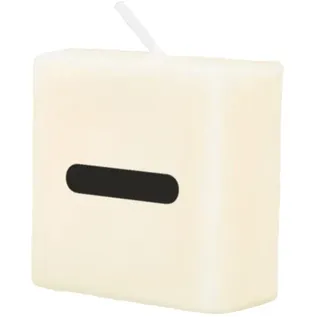 PD-Party 7040048 Geburtstag dekoratives Wachs Symbol Kerze | Wax Candle - "-" (Center Dash), Cremefarben/Schwarz, 4cm Länge x 4cm Breite x 2cm Höhe