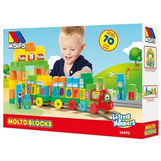 Molto Bau-spiel Mit Zahlen Und Buchstaben 70 Stücke - Multicolor - One Size