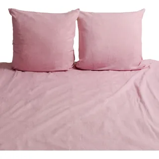 Wolkenfeld Biber Bettwäsche 200x200 & Übergrößen", silber, rose, B/L: 200cm x 200cm, 1 Stk., 2 Stk., Flanell, bettwäsche – warm und atmungsaktiv – Oeko-TEX Zertifiziert, Made in Germany, Silver-Rose