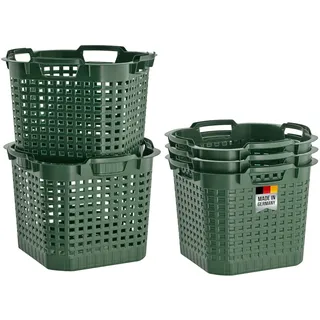 5x Obstkorb 25L Gartenkorb lebensmittelecht stapelbar Erntekorb Kartoffelkorb