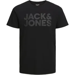 JACK & JONES Shirt in Schwarz & Jones Black Fit:Slim/Large Print/Black