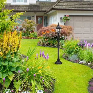 Rabalux 8345 Außenstehleuchte Milano, E27, schwarz, rund, Klassisch, ø190mm - Schwarz