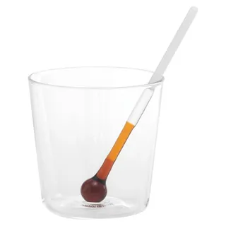 Spritzometer Tumbler-Messbecher - Set mit 2 Gläsern + Spritzspender, dekoriertes Glas, hergestellt in Italien - Zafferano Italia