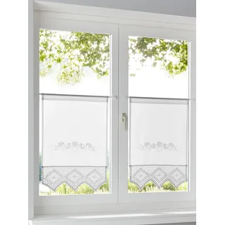 Scheibengardine HEINE HOME Gr. 1, weiß, B:40cm H:60cm, Polyester, Gardinen, Scheibengardine