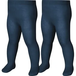 Playshoes Strumpfhose Unisex Kinder Strumpfhose, marine Doppelpack, 50/56