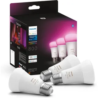 Philips Hue Glühbirne E27 Mehrfarbig 800 lm 3 Stück