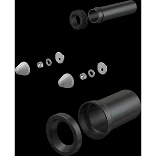 alcadrain WC Zubehör komplett DN110, 200 mm, PE, verchromt