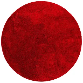 Snapstyle Hochflor Shaggy Teppich Palace Rund , Weinrot , Textil , Rund , 160x160 cm , Teppiche und Böden, Teppiche, Hochflorteppiche & Shaggys