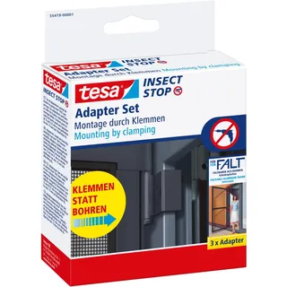 Tesa Insektenschutz Tür Falt Adapter 11,3 x 15 cm Anthrazit