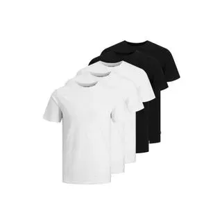 JACK & JONES JJEORGANIC Basic Tee schwarz/weiß M