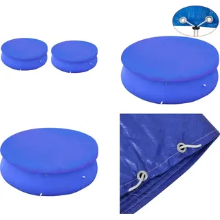 vidaXL Poolabdeckungen 2 Stk. für 360 367 cm Runde Aufstellpools - Poolabdeckung - Poolabdeckungen - Pool Abdeckplane - Pool Abdeckplanen - Blau