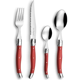 Lou Laguiole 24-tlg. Besteckset TRADITION - Rot