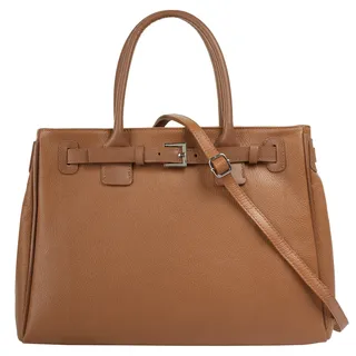 Cluty Henkeltasche Leder Brown