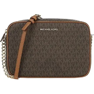 Michael Kors Jet Set Large Logo Crossbody Bag brown