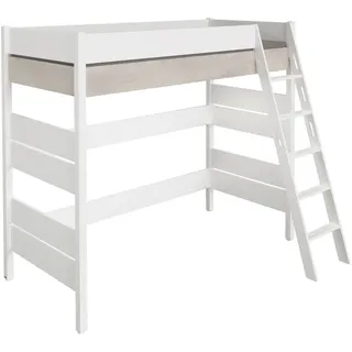 Paidi Hochbett , Weiß, Eichefarben , Holzwerkstoff , Höhe ca. 14 cm , 120x200 cm , Blauer Engel, Goldenes M , in verschiedenen Größen erhältlich , Babymöbel & Kindermöbel, Kinderzimmer & Jugendzimmer, Kinderbetten, Hochbetten