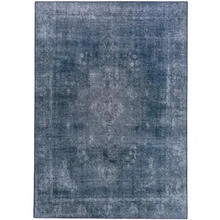 Kunstloft Teppich Laury Blau 160x230 cm , Textil , Orientalisch , Rechteckig , 160x1 cm , Gots , waschbar , Teppiche und Böden, Teppiche
