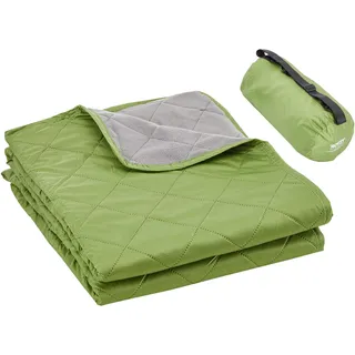 Vevor Campingdecke 2,08 x 1,4 m, große warme Stadiondecke, wasser- und winddicht, 330 g/m2 Polyestervlies, flammhemmend, ideal für draußen, Picknicks, Wandern, Sportveranstaltungen, Reisen, zweifarbig