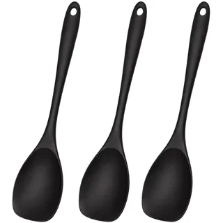 3 teiliges kochlöffel set aus hitzebeständigem Kunststoff mit ergonomischem Griff, ideal für beschichtetes Kochgeschirr, langlebige Rührlöffel in 27,5 cm Länge, perfekt als vielseitige kochlöffel für