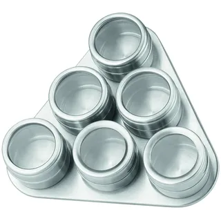 TV Unser Original 03133 maxxcuisine Magnetisches Gewürzregal inklusiv 6 Gewürzdosen