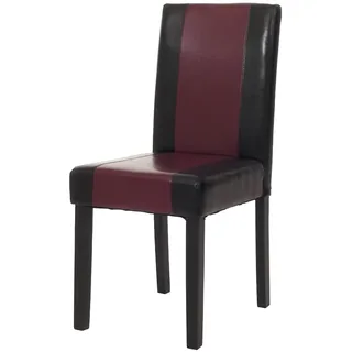 Mendler Esszimmerstuhl Littau Kunstleder schwarz/rot