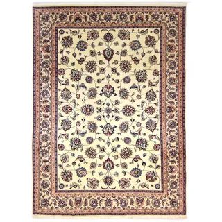 morgenland Wollteppich »Maschad Durchgemustert Beige 344 x 240 cm«, rechteckig, 10 mm Höhe, Unikat mit Zertifikat, beige