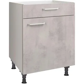 Nobilia Kochfeldumbauschrank , Hellgrau , Metall , 1 Fächer , 1 Schubladen , einzeln stellbar , 60x87x56 cm , Blauer Engel, Pefc, Goldenes M, Made in Germany, DGM-Klimapakt , Zusatzausstattung erhältlich , Küchen, Küchenmöbel, Küchenschränke, Geräteumbauschränke