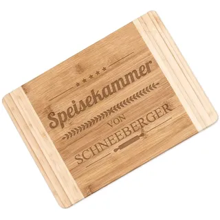 Maverton Bambus Holzbrett mit Gravur, Schneidebrett, Küchenbrett | Größe: 35x25 cm, groß und massiv, für Paare, zum Hochzeitstag, zur Hochzeit, zu Weihnachten, Speisekammer