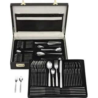 GRÄWE Tafelbesteck 68-tlg. inkl. Koffer, für 12 Personen, Serie Leipzig