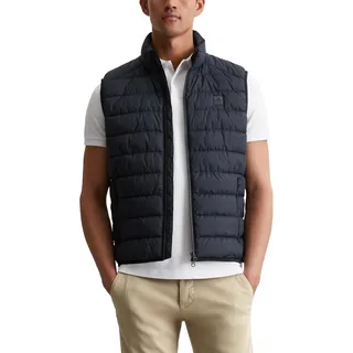 Marc O'Polo Herren Steppweste Übergangsjacke wasserabweisend, Blau (Dark Navy), XS