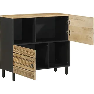 vidaXL Sideboard 80x33,5x75 cm Raues Mangoholz - Braun