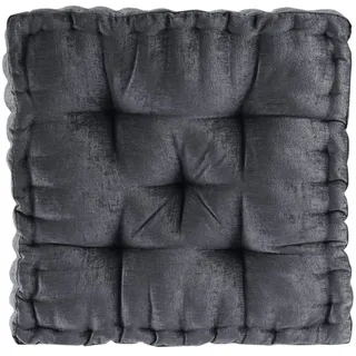 Intelligent Design Azza Bodenkissen, große Kissen zum Sitzen für Erwachsene, Bodenkissen für Meditation oder Yoga, glänzendes Chenille, getuftet mit gewellten Kanten, für Bank-/Stuhlkissen, 50,8 x