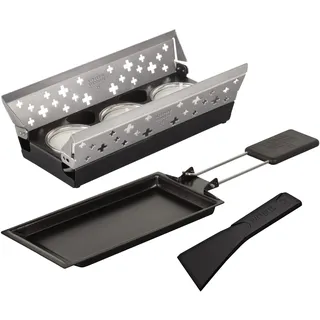 Kuhn Rikon Candle Light Mini Schweizerkreuz Raclette Set silber
