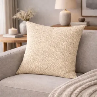 HOME WOHNIDEEN Kissenbezug FJELLA 40 x 40 cm Beige