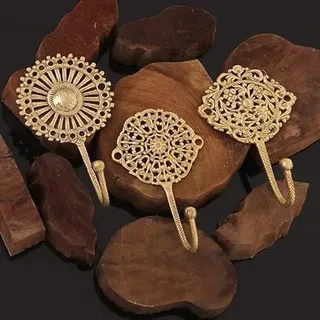 Indian Shelf Garderobenhaken Boho 3 Stück Gold