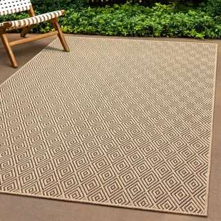 The CarPET »Kansas« rechteckig 1 mm Höhe moderner robuster In und Outdoor Teppich, Jute Look,