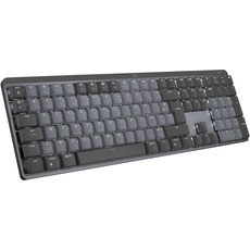 Logitech MX Mechanische kabellose beleuchtete Performance-Tastatur, Leise Tasten, Hintergrundbeleuchtung, Bluetooth, USB-C, macOS, Windows, Linux, iOS, Android, Französisches AZERTY-Layout - Grau